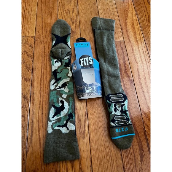 New FITS Pinnacle Ultra Light Ski Sock, Unisex Over-the-Calf Ski Sock, Moisture- - Picture 1 of 7